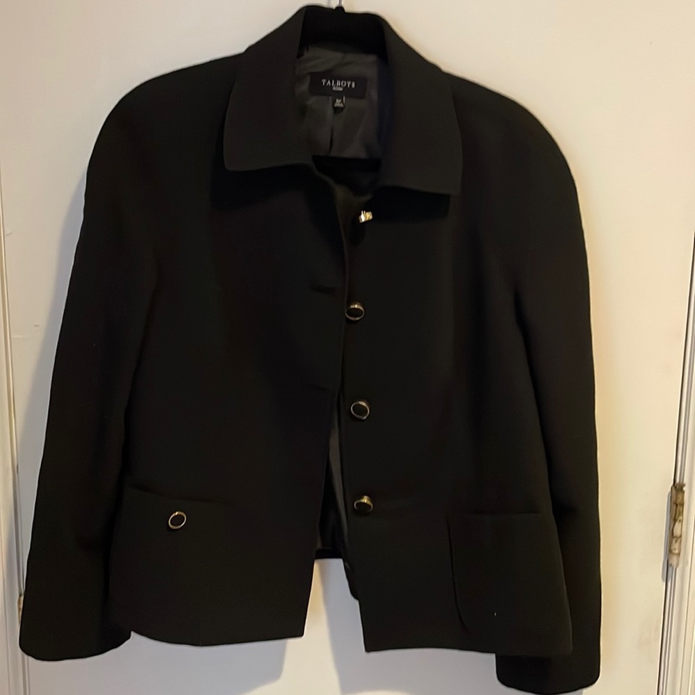 Talbots Black Blazer Size 16P